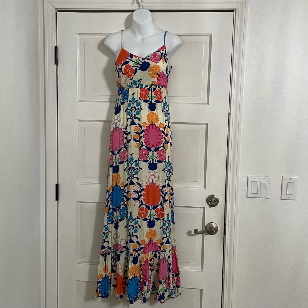 Plenty by Tracy Reese Plenty Bare Wrap Printed Turkish Floral Long Dress NEW
